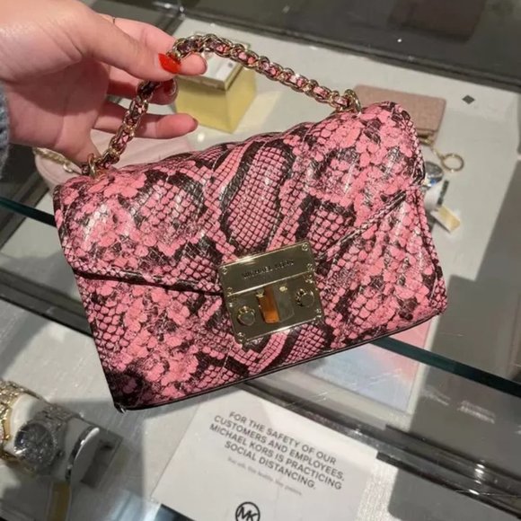 MK Rose Flap Shoulder Bag Crossbody Pink - Picture 2 of 6